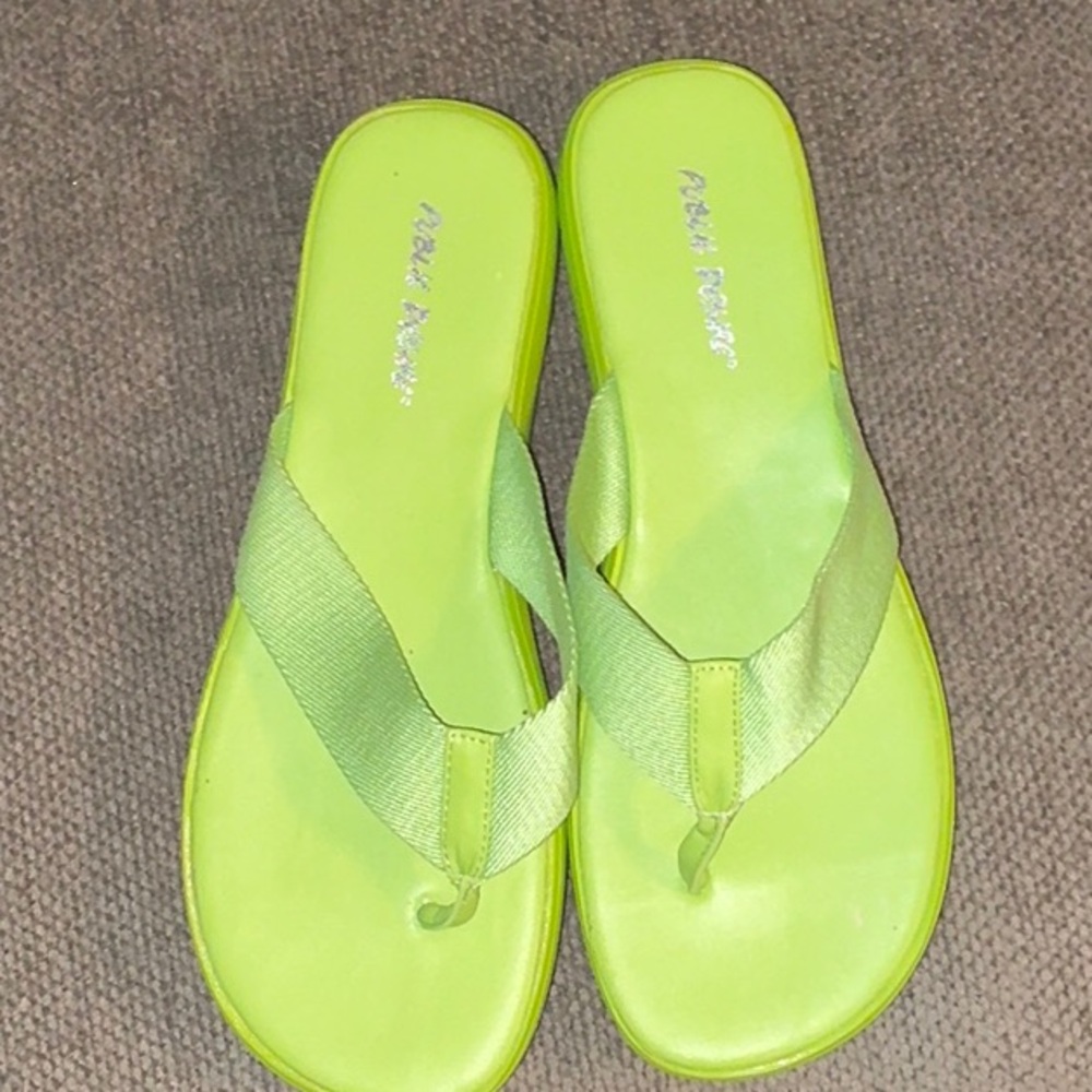 Next Green Sandals Minimalist Thong Style
